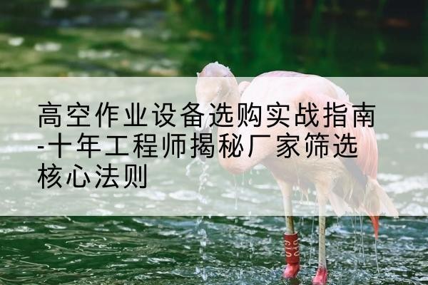 丰城剪叉式升降机厂家-高空作业设备选购实战指南-十年工程师揭秘厂家筛选核心法则